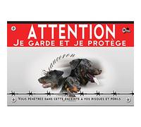 Cartello in metallo Attenzione al cane Beauceron