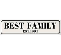 Cartello in metallo BEST FAMILY EST.1994 Cartelli vintage, cartelli in latta retrò, targhe artistiche, cartello in alluminio per camera da letto, cucina, giardino, parete, bar, club, caffè, cartello d