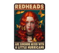 Cartello in metallo Butterfly Girl Garden, le rosse sono sole mescolato con un piccolo uragano, cartello in latta Butterfly and Garden, decorazione da parete per casa, bar e pub, 8x12 pollici