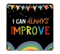Cartello in metallo con scritta "First Day of School I Can Always Improve Signs Welcome Back to School" (lingua italiana non garantita)