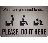Cartello in metallo con scritta in lingua inglese "There is No Clear History of Why Only Boys Stand to Urinate On The Toilet Stand of The Ordinary Metal Signs of Why Only Boys Stand to Urinate", 30,5