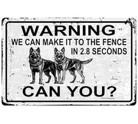 Cartello in metallo con scritta in lingua inglese "We Can Make It To The Fence In 2.8 Secons For Gardening Backyard Patio Outdoor Wall Decor 20,3 x 30,5 cm