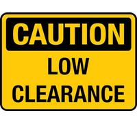 Cartello in metallo con scritta "Low Clearance Sign", 30,5 x 20,3 cm, in alluminio antiruggine, multicolore