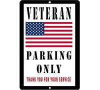Cartello in metallo con scritta "Solo parcheggio per veterani", "Grazie per il tuo servizio", cartello "Privilegio militare", decorazione murale, garage, caverna per uomini, cortile, ufficio, centro