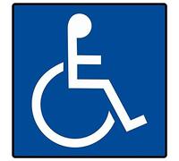 Cartello in metallo con simbolo internazionale di accessibilità Ada Safety divertente cartello in metallo per attraversare il traffico, 30,5 x 30,5 cm