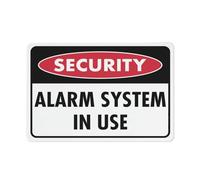 Cartello in metallo con sistema di allarme di sicurezza, 30,5 x 20,3 cm, in alluminio antiruggine, multicolore