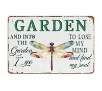Cartello In Metallo Dragonfly And Into The I Go To Mose My Mind And Find My Soul Cartello Divertente Poster Per Cancelli Bagno Cucina Esterno S