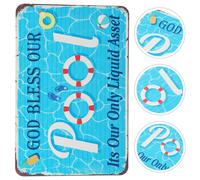 Cartello in metallo per piscina Cartello per piscina Decorazione per poster