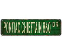 Cartello in metallo PONTIAC CHIEFTAIN 860 DR, cartelli vintage, cartelli in latta retrò, targa artistica, cartello in alluminio per camera da letto, cucina, giardino, parete, bar, club, caffè, cartell