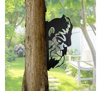 Cartello in Metallo Raffigurante Bigfoot Che Fa Un Gesto Di Disprezzo, Nuova Decorazione Da Giardino Raffigurante Bigfoot Del 2025, Decorazione Montabile Su Albero O Palo, Cartello Con Dito Medio(HEAD