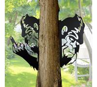 Cartello in Metallo Raffigurante Bigfoot Che Fa Un Gesto Di Disprezzo, Nuova Decorazione Da Giardino Raffigurante Bigfoot Del 2025, Decorazione Montabile Su Albero O Palo, Cartello Con Dito Medio(Fing