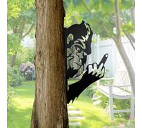 Cartello in Metallo Raffigurante Bigfoot Che Fa Un Gesto Di Disprezzo, Nuova Decorazione Da Giardino Raffigurante Bigfoot Del 2025, Decorazione Montabile Su Albero O Palo, Cartello Con Dito Medio(Fing