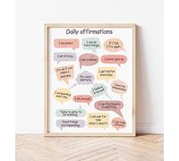 Cartello in metallo retrò con affermazioni quotidiane, poster Montessori, decorazione da parete per sala giochi, aula, asilo nido, arte ispiratrice, istruzione parentale, crescita mentale, decorazion