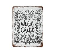 Cartello in metallo retrò, targhe vintage con stampa di bambini selvaggi, decorazione per cameretta dei bambini, decorazione da parete in stile boho per cameretta dei bambini, decorazioni divertenti