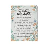 Cartello in metallo rustico, arte murale, citazione ispiratrice, regali di compleanno per la mamma, mia mamma, la mia amica, poesia, regali per la mamma da figlia e figlio, stampe, poster, arte mur