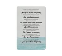 Cartello in metallo rustico, arte murale ispiratrice, citazione di Madre Teresa, "Fai comunque", stampe per la decorazione della parete di casa e ufficio, opere d'arte, regali, 8x12 pollici