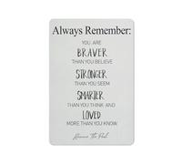 Cartello in metallo rustico, arte murale, motivazionale e ispiratrice, "Sei più coraggioso di quanto credi", stampa con citazione positiva, per cameretta dei bambini, ufficio, sala giochi, casa, de