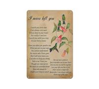 Cartello in metallo rustico, commemorativo, lutto, non ti ho mai lasciato, stampa artistica da parete, decorazione per casa e ufficio, poster retrò, 8x12 pollici