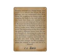 Cartello in metallo rustico con citazione ispiratrice cristiana, stampa retrò, decorazione da parete per la casa, immagina te stesso come una casa vivente, poster dipinto, 12x16 pollici
