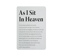 Cartello in metallo rustico con poesia commemorativa "Mentre siedo in paradiso", stampe artistiche da parete, decorazioni per la casa, bagno, camera da letto, soggiorno, ufficio, dipinti a tema cri