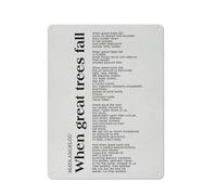 Cartello in metallo rustico con poesia di lutto quando cadono i grandi alberi, decorazione da parete, poster funebre, dipinto, stampa con citazione sul dolore per la casa, soggiorno, 12x16 pollici