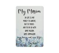 Cartello in metallo rustico da parete con citazione ispiratrice di Maya Angelou, decorazione da parete, La mia missione, Poesia di donna fenomenale, decorazione da parete motivazionale, regalo per