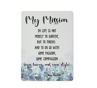 Cartello in metallo rustico da parete con citazione ispiratrice di Maya Angelou, decorazione da parete, La mia missione, Poesia di donna fenomenale, decorazione da parete motivazionale, regalo per