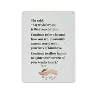 Cartello in metallo rustico da parete con citazione ispiratrice di Maya Angelou, decorazione, il mio desiderio per te è che tu continui... Arte murale ispiratrice, arte murale motivazionale, regalo