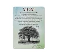 Cartello in metallo rustico da parete, "Mamma, se potessi darti una cosa nella vita", poster dipinto, albero, opera d'arte, stampa, regalo per la casa, camera da letto, 12x16 pollici