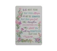Cartello in metallo rustico, decorazione da parete cristiana, poster "Non temere, perché io sono con te", poster di Isaia, decorazione da parete per casa, soggiorno, camera da letto, ufficio, 8x12