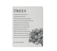 Cartello in metallo rustico, stampa di poesie sugli alberi, decorazione da parete per la casa, penso che non vedrò mai una poesia, bello come un albero, poster dipinto, 12x16 pollici