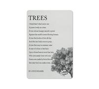 Cartello in metallo rustico, stampa di poesie sugli alberi, decorazione da parete per la casa, penso che non vedrò mai una poesia, bello come un albero, poster dipinto, 8x12 pollici