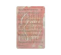 Cartello in metallo rustico vintage, poster cristiano, Amazing Grace, How Sweet The Sound, poster da parete per l'estetica e l'arredamento della stanza, poster per soggiorno, camera da letto, uffic