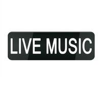 Cartello in plastica acrilica con musica dal vivo per casa, ufficio, casa, acrilico design moderno porta segno 25,4 x 7,6 cm accessori per la decorazione della casa porta o parete