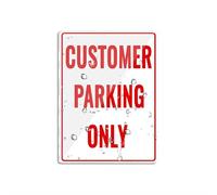 Cartello in plastica acrilica con scritta "Customer Parking Only", verde, 15,2 x 20,3 cm, autoadesivo, cartello in acrilico per porta o parete