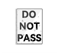 Cartello in plastica acrilica con scritta "Do Not Pass", lunga durata, con nastro biadesivo, 15 x 20 cm