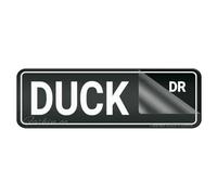 Cartello in plastica acrilica con scritta "Duck Dr Vintage", lunga durata, con forte nastro adesivo pulito, 25,4 x 7,6 cm
