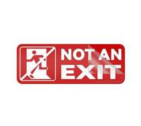 Cartello in plastica acrilica con scritta "Fancy Not An Exit Running Man", da parete o porta, 7,6 x 25,4 cm, autoadesivo sul retro, resistente allo sbiadimento, per interni ed esterni