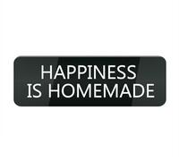 Cartello in plastica acrilica con scritta "Happiness is Homemade 25,4 x 7,6 cm, design elegante e prominente, perfetto per casa, ufficio, porte d'ingresso, pareti, finestre