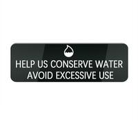 Cartello in plastica acrilica con scritta "Help Us Conserve Water Avoid Excessive Use Sign for House Office Home,Acrilico Design Moderno Porta Cartello 25,4 x 7,6 cm Accessori per la casa Porta o