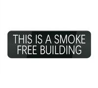 Cartello in plastica acrilica con scritta in inglese "This is a smoke free environment thank you for not smoking", per porta d'ingresso, 25,4 x 7,6 cm, per casa, casa, ufficio, cancello, finestra, non
