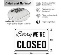 Cartello in plastica acrilica con scritta in lingua inglese "Shoplifting Is A Crime Thieves Will Be Prosecuted Warning 15,2 x 20,32 cm in Sign autoadesivo acrilico per porta o parete targhetta con