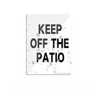Cartello in plastica acrilica con scritta "Keep Off The Patio Sign Pool Keep Out Warning 15,2 x 20,3 cm in Sign autoadesivo acrilico per porta o parete targhetta con nome