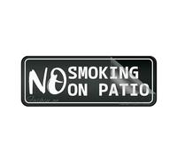 Cartello in plastica acrilica con scritta "No Smoking On Patio Door or Wall Sign Round Corners Long Lasting with Strong Clean Adhesive Tape in the Back 25" x 7,6 cm
