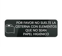 Cartello in plastica acrilica con scritta "No Suelte La Cisterna Con Elementos Que No Sean Papel Higi Nico" per porta o parete, facile installazione, design in acrilico di alta qualità per la tua casa