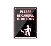 Cartello in plastica acrilica con scritta "Please Be Careful On The Stairs", 15,2 x 20,3 cm, con simboli, autoadesivo, per ristoranti, saloni, hotel, motel, resti, bagni pubblici