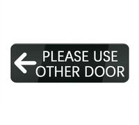 Cartello in plastica acrilica con scritta "Please Use Other Door Sign for House Office Home,Acrilico Moderno Design Porta Sign 25,4 x 7,6 cm Accessori per la casa Porta o Parete