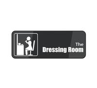 Cartello in plastica acrilica con scritta "The dressing room", 22,9 x 7,6 cm di spessore, autoadesivo, design moderno, facile da installare