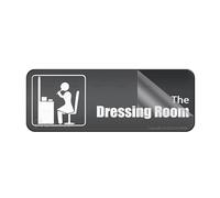 Cartello in plastica acrilica con scritta "The Dressing Room", 7,6 x 25,4 cm, autoadesivo, resistente allo sbiadimento, per uso interno ed esterno