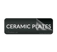 Cartello in plastica acrilica con targhette in ceramica da parete o porta, 25,4 x 7,6 cm, con simboli, autoadesivo, per ristoranti, saloni, hotel, motel, stop di riposo e servizi igienici pubblici